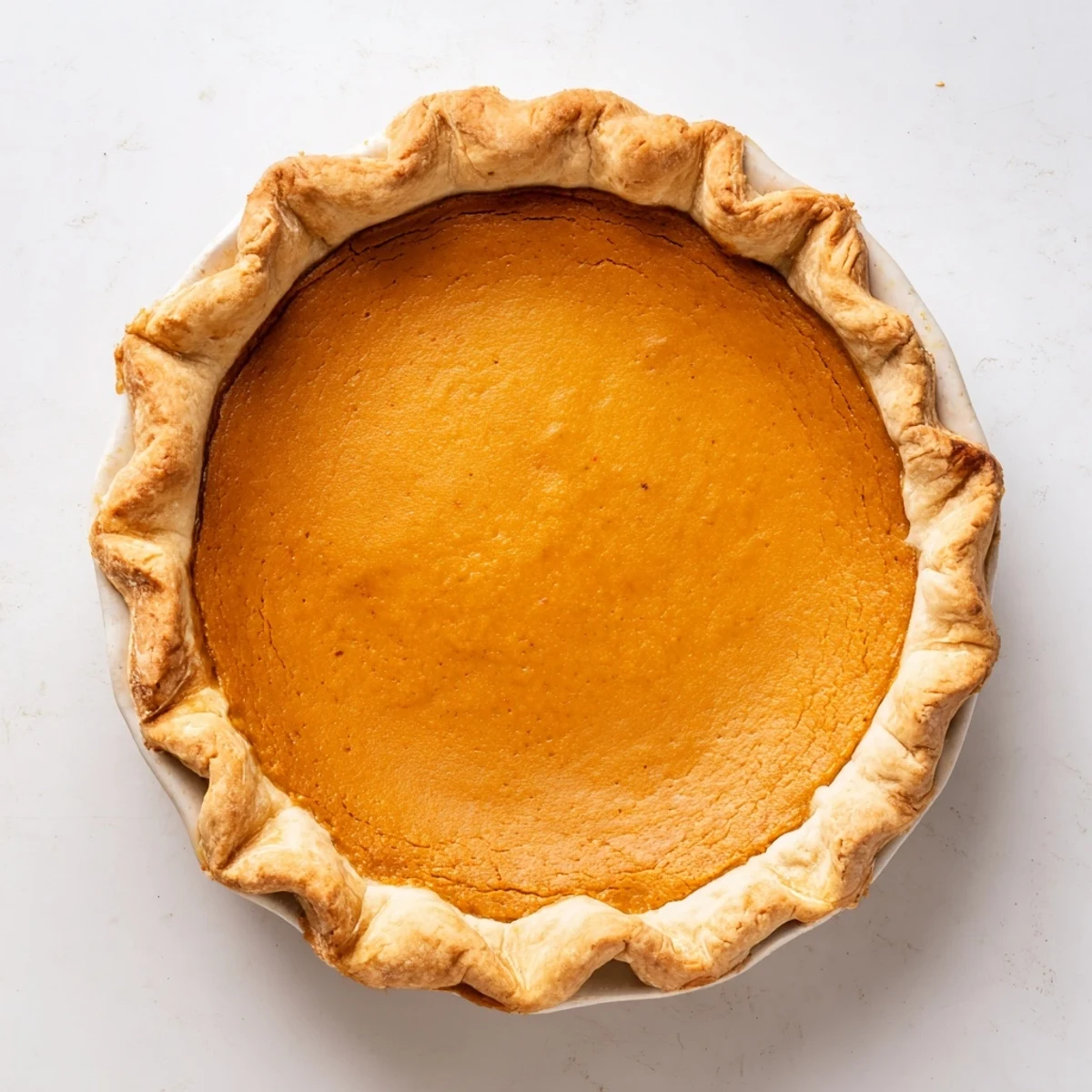 Classic Pumpkin Pie sliced into wedges, revealing a smooth, spiced custard filling perfect for Thanksgiving.