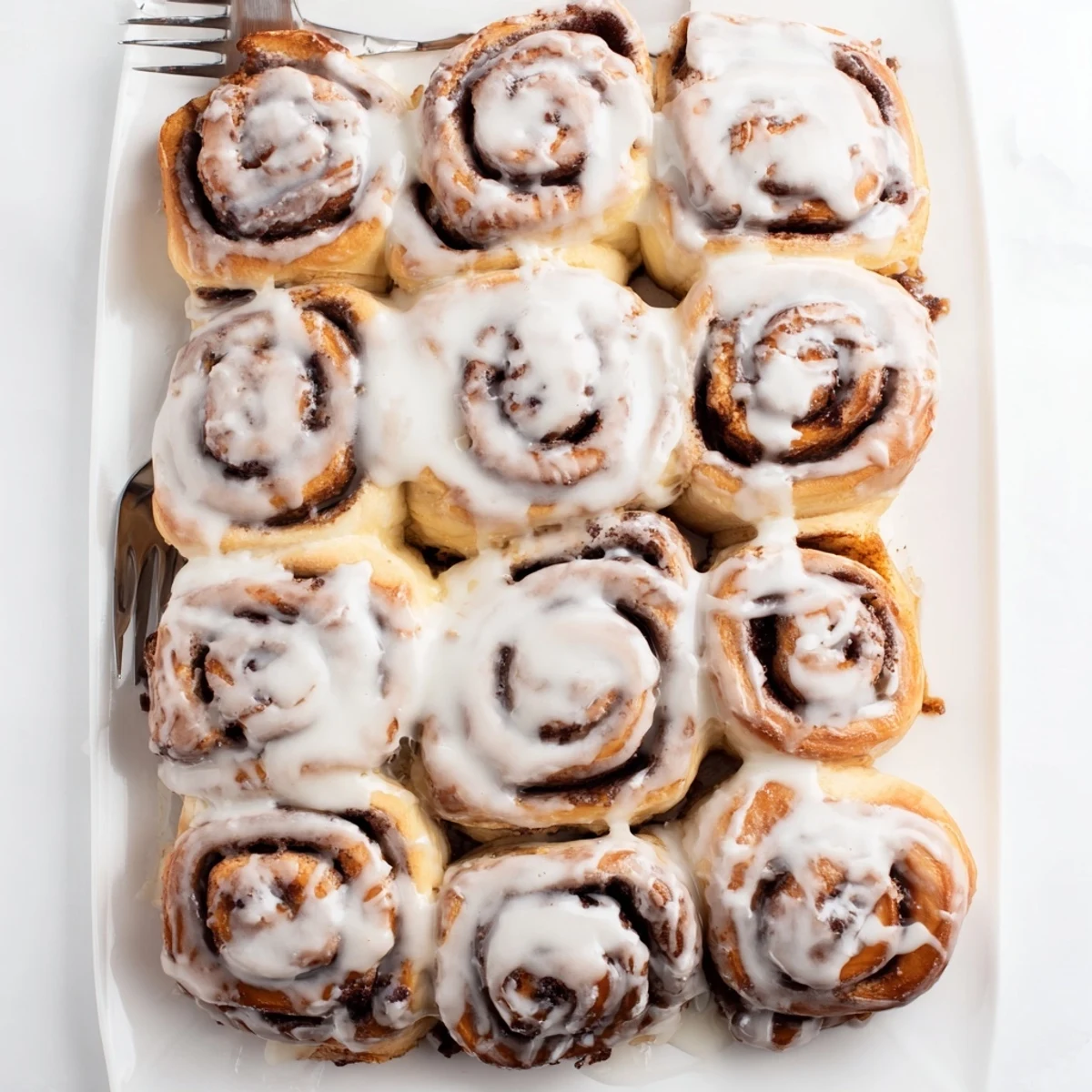 Warm spiraled Cinnamon Rolls with a sweet cinnamon sugar filling, perfect for brunch with family and friends.