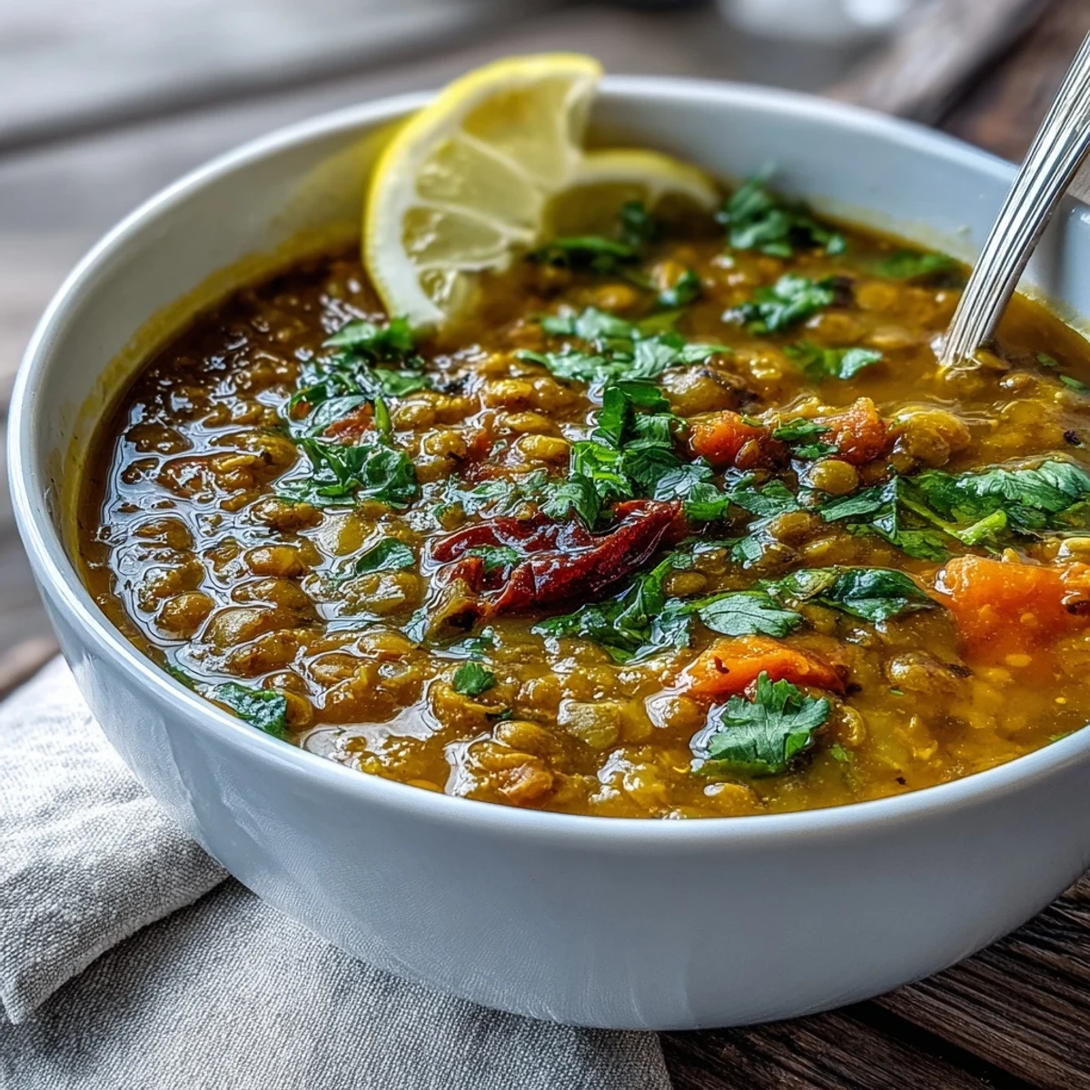 Comforting Indian mung bean soup, a healthy, vibrant bowl perfect for chilly evenings.