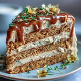 Showstopping Taurus Cake: buttery butterscotch, delicate floral frosting, artisan earth hues.