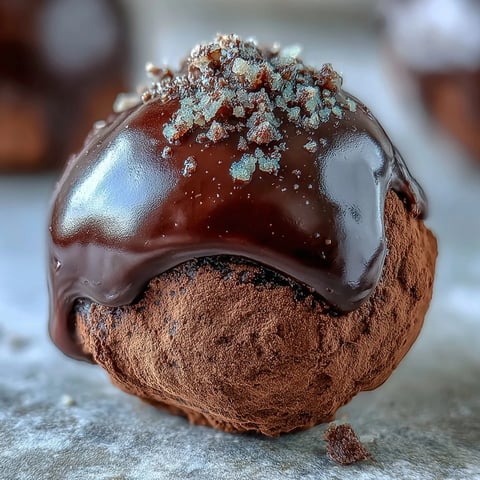 A close-up of homemade Chocolate Truffles dusted with cocoa powder, highlighting their rich, velvety texture and ganache center.
