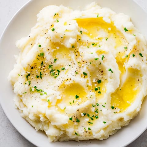 Homestyle mashed potatoes with butter and milk, perfect for a comforting family dinner side dish.