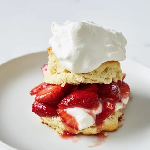 Tender buttermilk biscuits and juicy strawberry filling create the perfect base for a classic Strawberry Shortcake dessert.