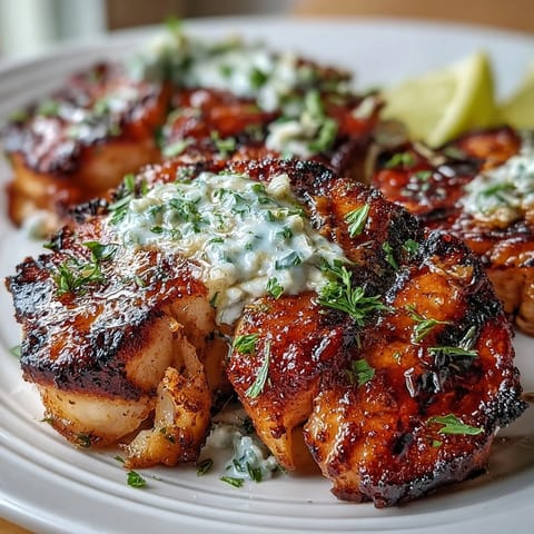 Plump scallops cooked to perfection in a silky lemon butter sauce, served with a sprinkle of fresh herbs and citrus.