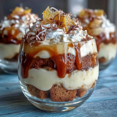 Refreshing limoncello tiramisu cups featuring delicate ladyfingers soaked in citrus liqueur, topped with fluffy mascarpone cream.