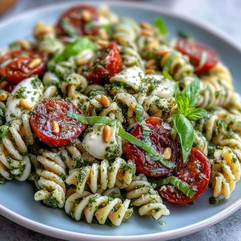 Summer Pasta Pesto Mozzarella
