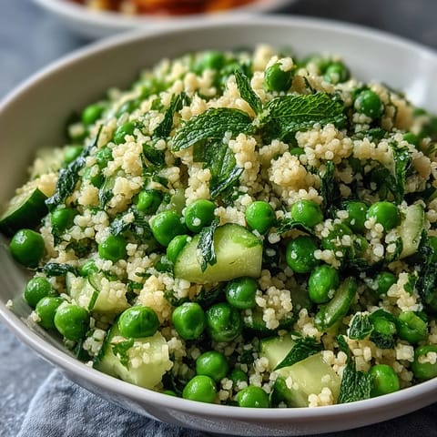 Spring Pea Mint Couscous Salad