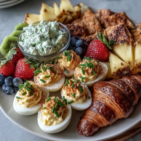 Easter Brunch Board Deviled Eggs