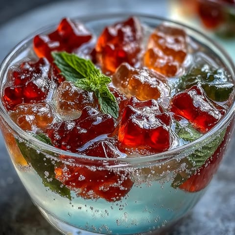 Viral Gummy Bear Lemonade Jelly Cups with colorful bears suspended in tangy jelly.