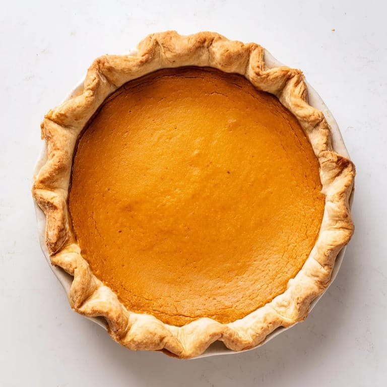 Classic Pumpkin Pie sliced into wedges, revealing a smooth, spiced custard filling perfect for Thanksgiving.