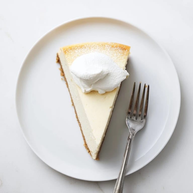 A plated slice of New York Cheesecake served with a hot cup of black coffee for breakfast.