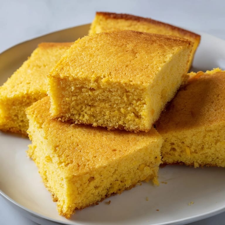 A rustic skillet of homemade cornbread rests on a wooden table, ideal for serving alongside a warm bowl of chili.