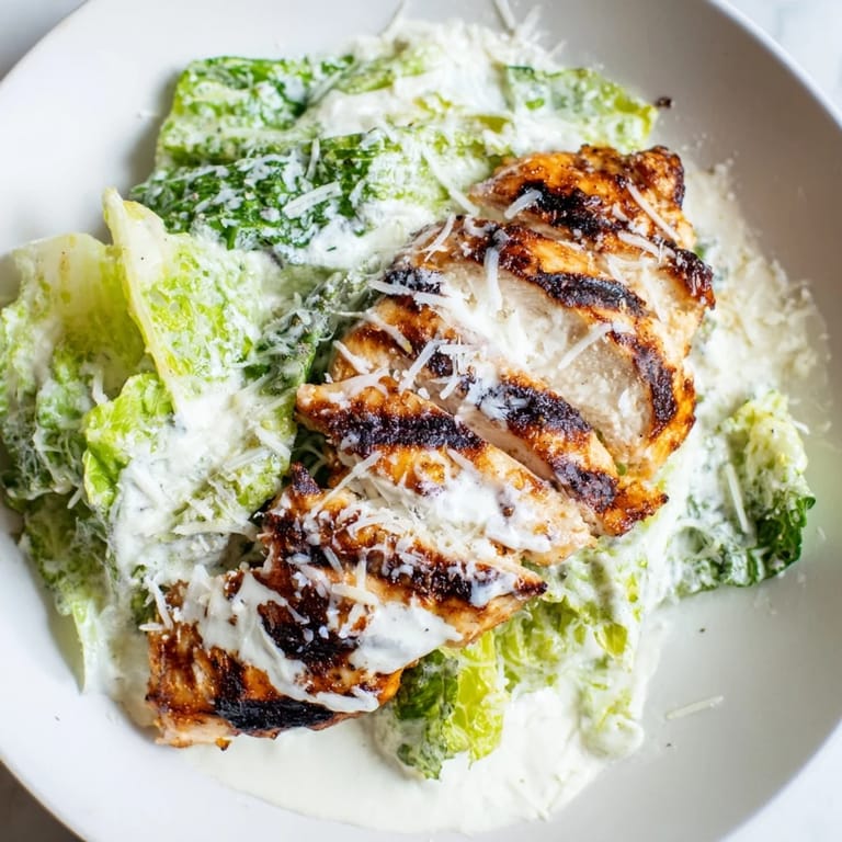 Serving a golden-brown Caesar Chicken Sandwich with a side of extra dressing for dipping, perfect for a quick lunch.