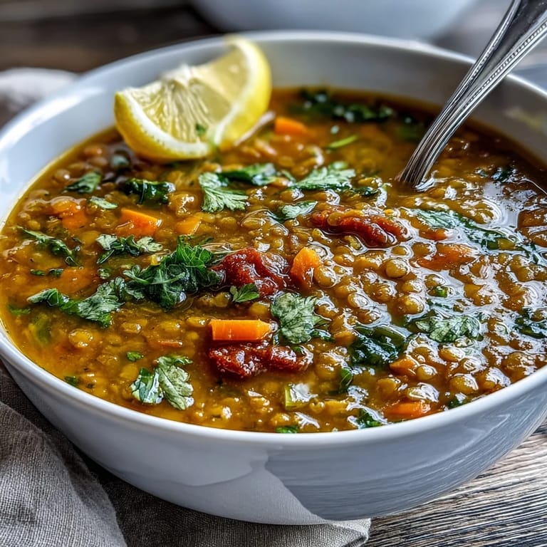 Wholesome vegan mung bean soup, rich with warming spices and easy to prepare.