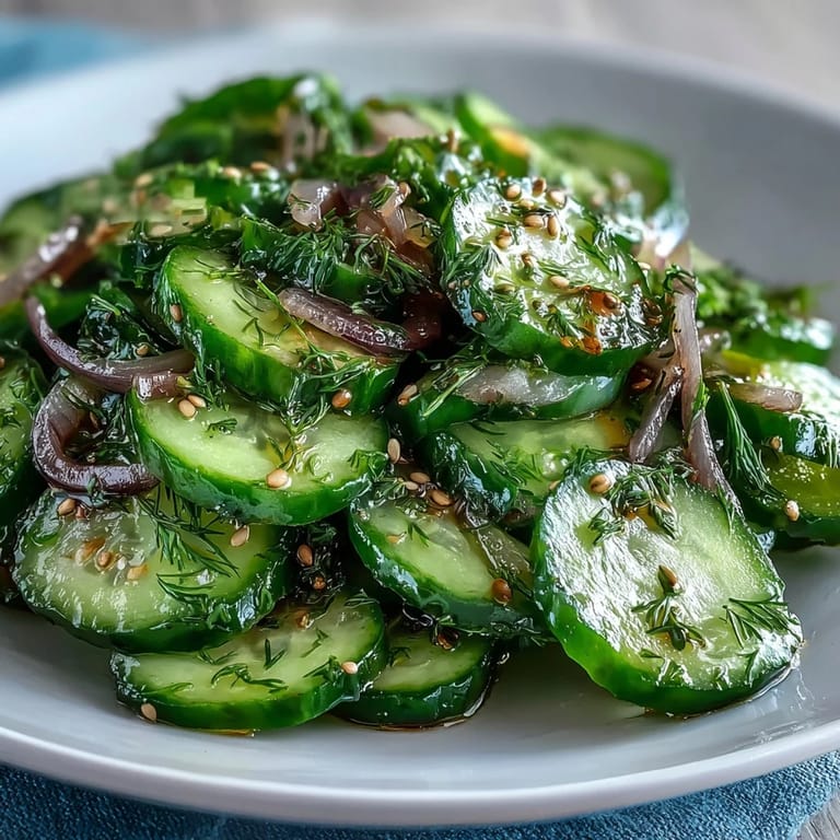Vivid bowl of Refreshing Crunchy Cucumber Salad featuring crisp cucumbers, cherry tomatoes, and jicama, tossed in a light, sweet-tangy dressing.