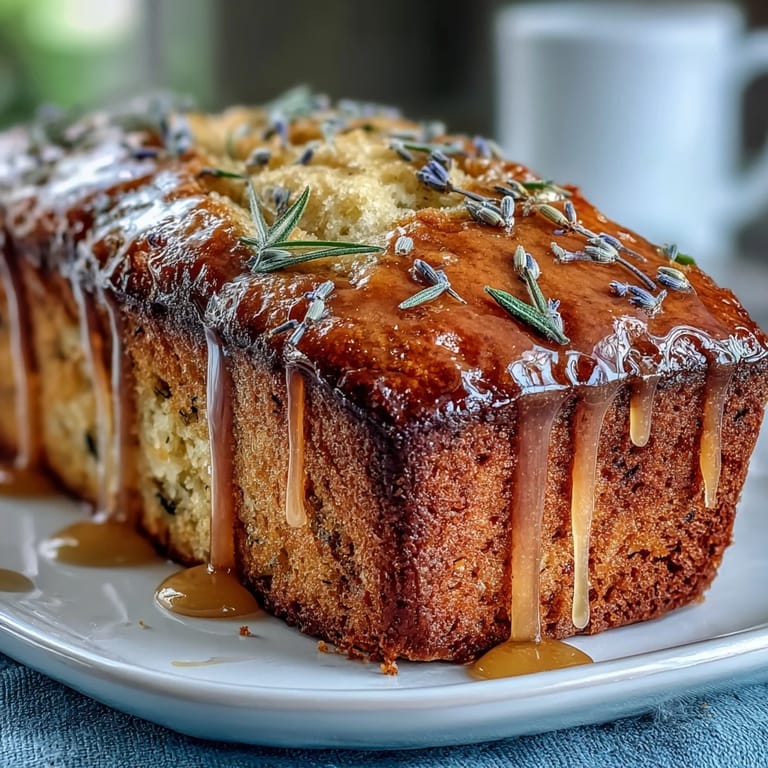 A beautifully baked Lemon Lavender Loaf Cake, ready for afternoon tea enjoyment.