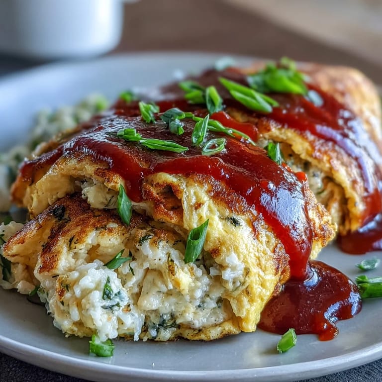 Savory ketchup rice wrapped in a tender, golden omelet, ready to enjoy.